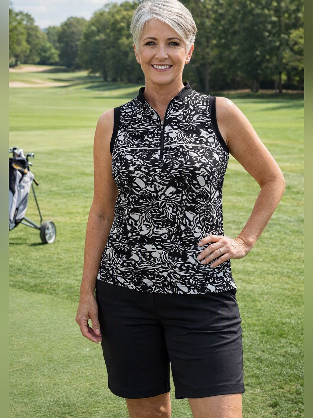 LOPEZ (Nancy Lopez) Delux Dri Golf Shirt.Medium. P2P 19”